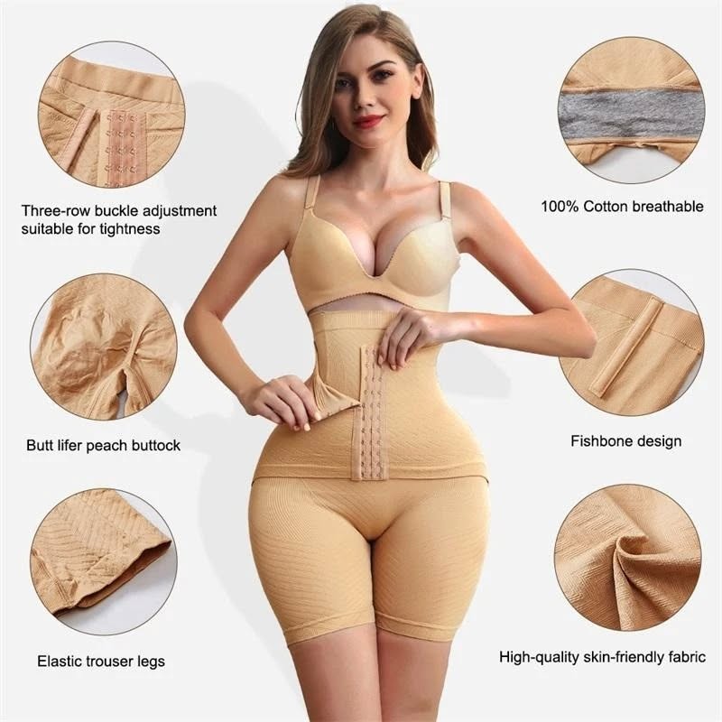 Tummy Tucker - 4-in-1 Shaper - Quick Slim Shape Wear Tummy, Back, Thighs, Hips - Black/Efffective Seamless Tummy Tucker